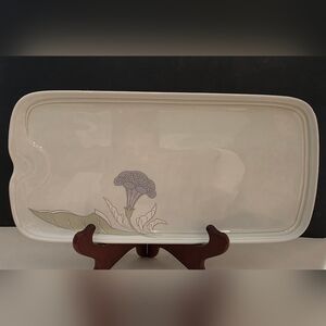 Vintage AK Kaiser Germany Domino Stockholm Porcelain Serving Tray 13" 1960's